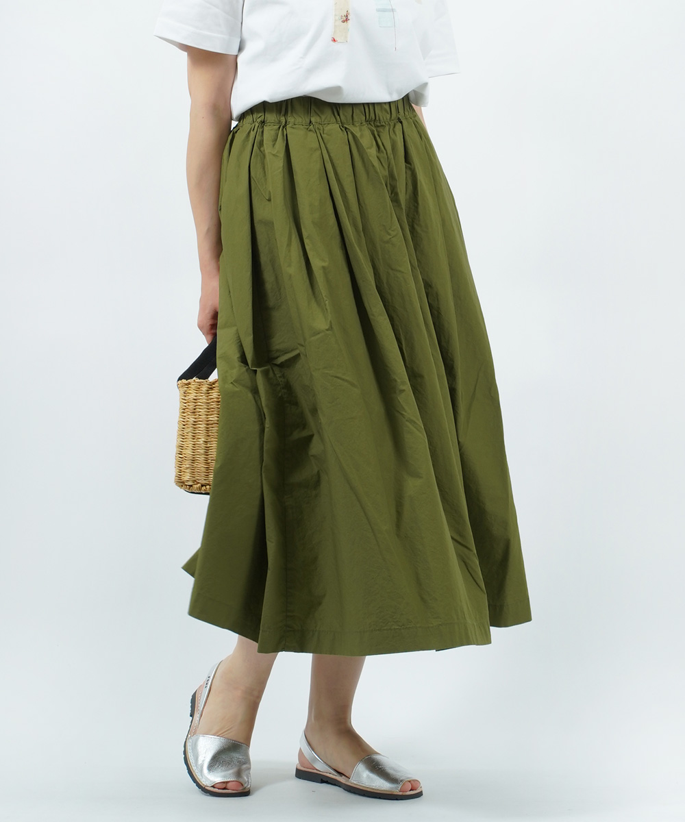 ダナファヌル タイプライター ギャザースカート TACK LONG SKIRT DANA FANEU...