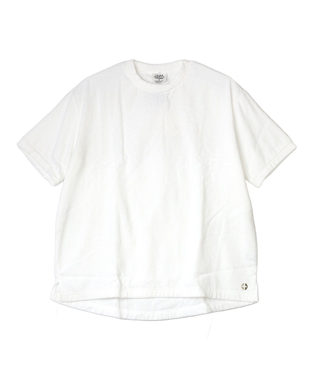 THING FABRICS Tシャツ ホワイト 新品　サイズ2 シングファブリックス 2mmパイル Tシャツ THING FABRICS レディース