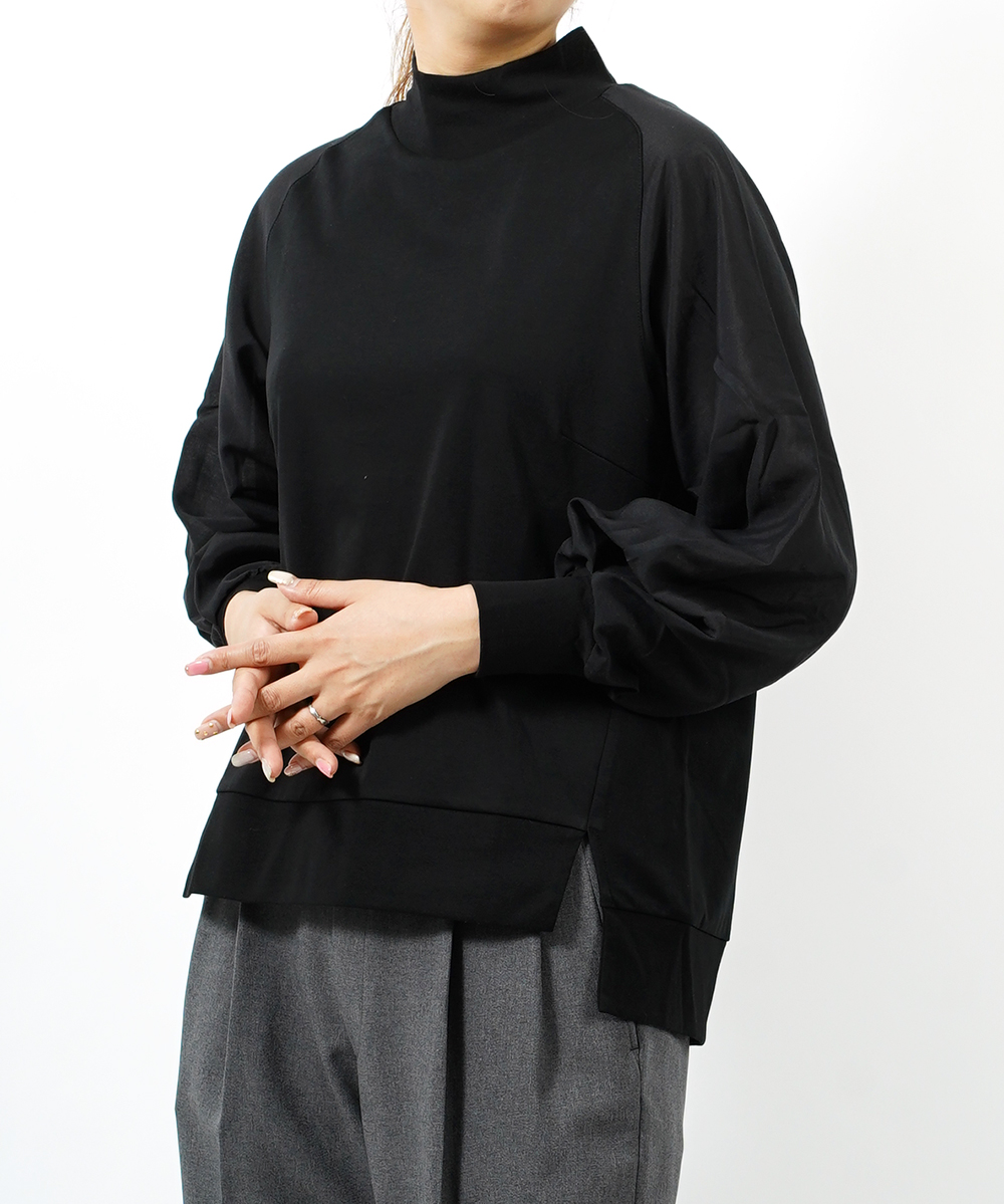 PUPULA（ププラ） カットソー アナヤスムース×ボイル 異素材コンビ 