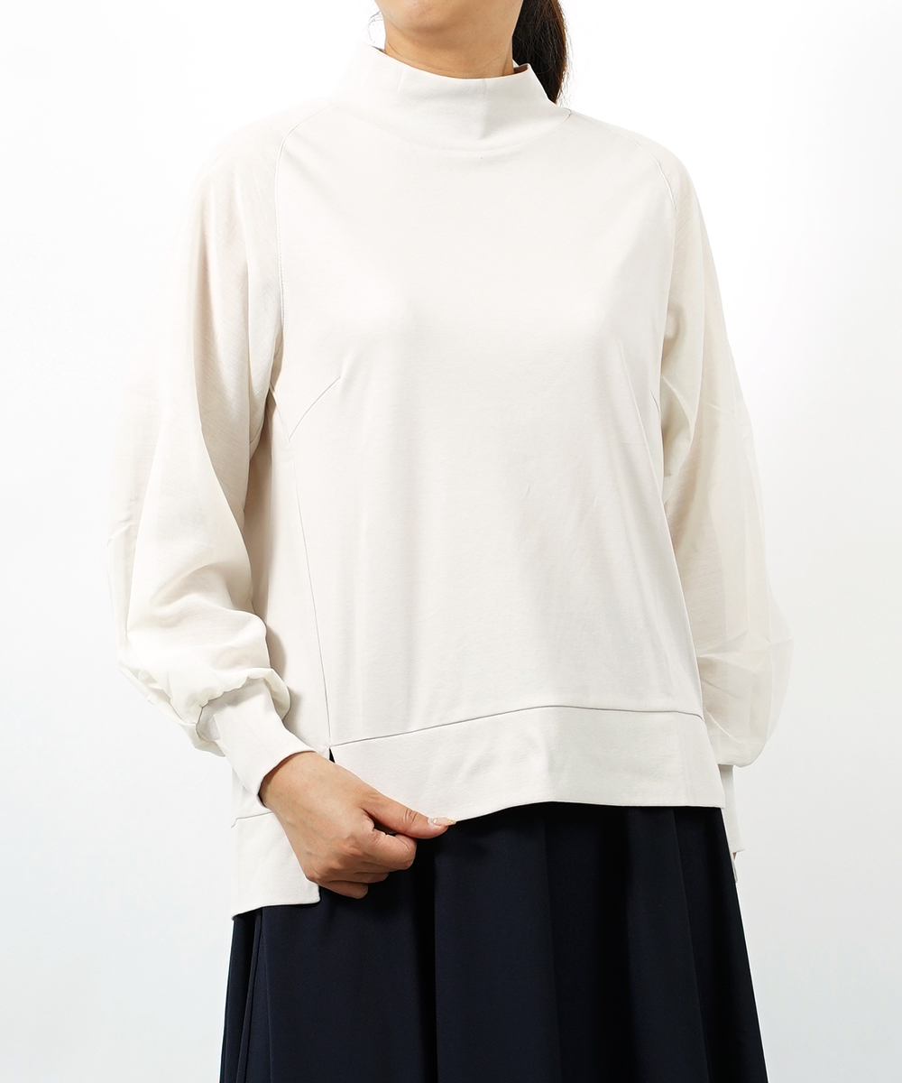 PUPULA（ププラ） カットソー アナヤスムース×ボイル 異素材コンビ