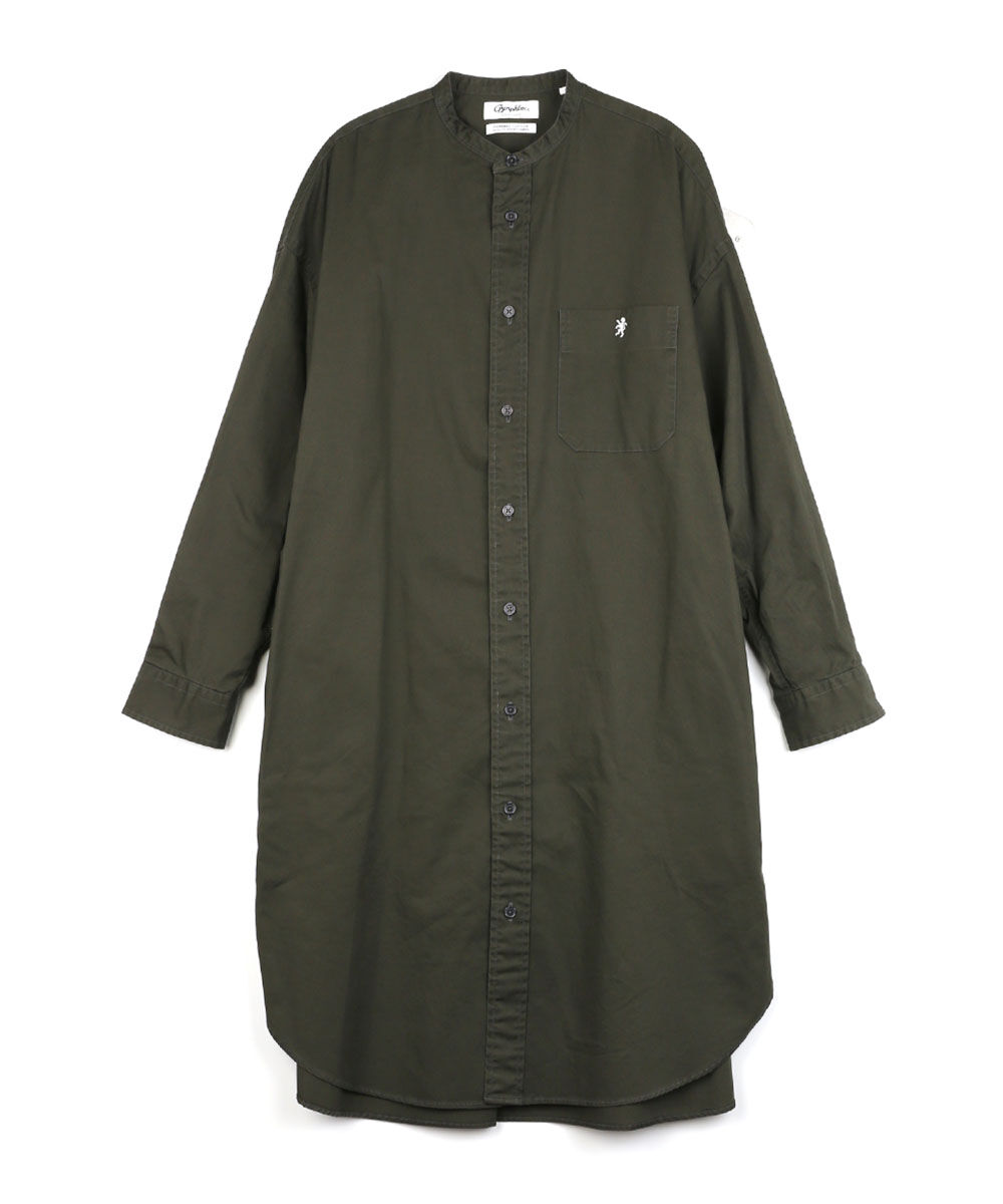 ジムフレックス ツイルバイオウォッシュ シャツワンピース BAND COLLAR SHIRT DRESS Gymphlex 2024春夏新作 レディース 国内正規品｜etre｜03