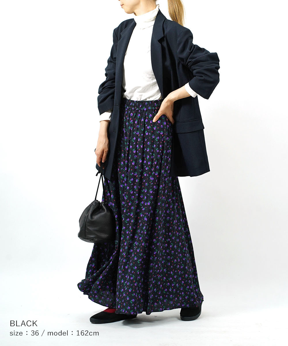 ザ シンゾーン ロングスカート PURPLE FLOWER SKIRT THE SHINZONE レディース 国内正規品