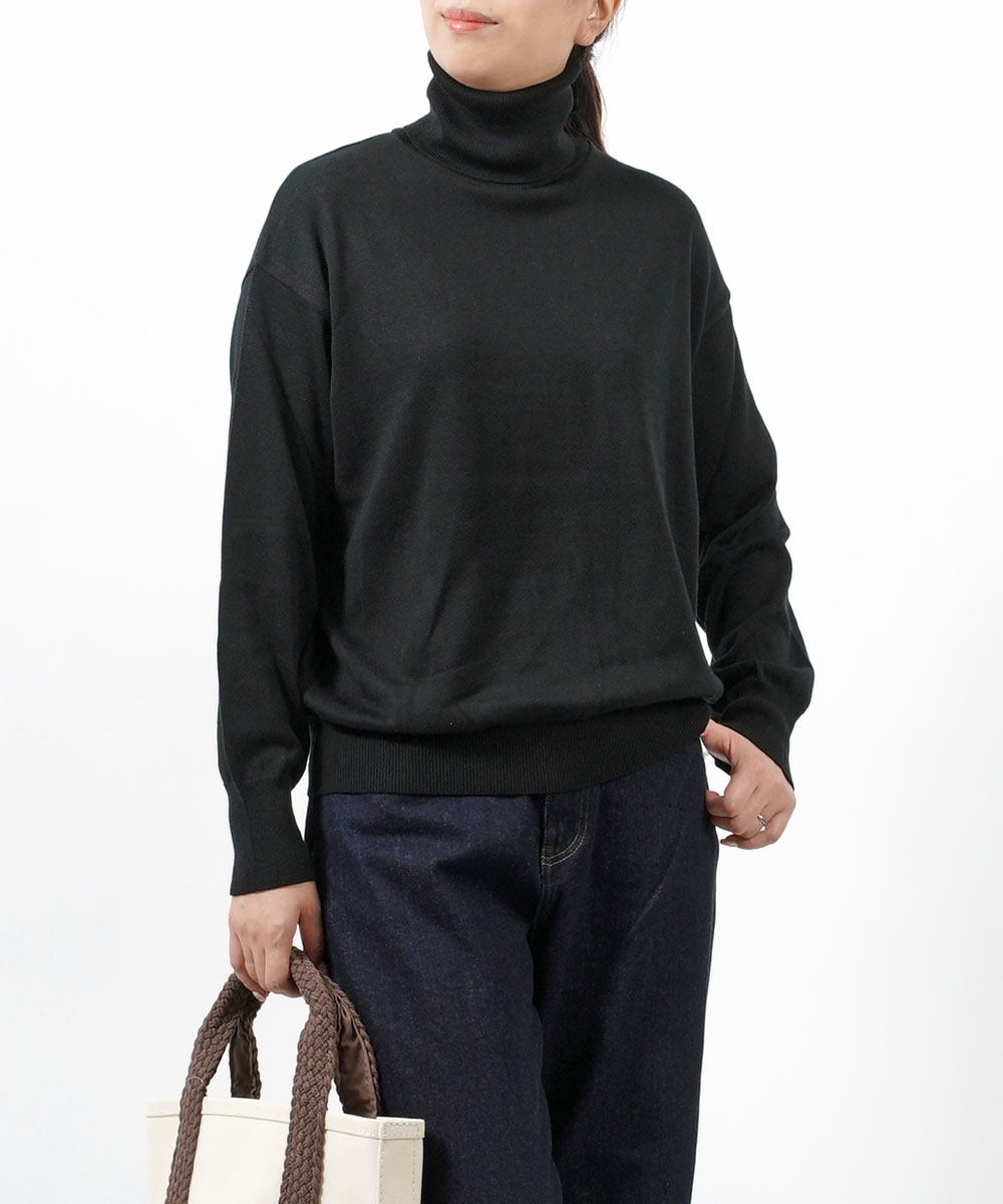 NARU ナル 綿レーヨンシルク タートルネック セーター 650761 日本製 NARU ナル 綿レーヨンシルク タートルネックセーター naru