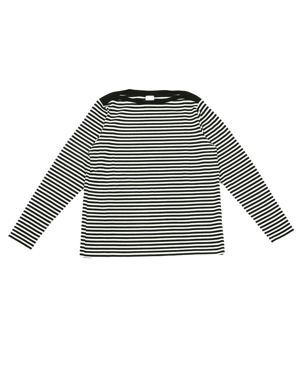 PUPULA（ププラ） MIPストレッチスウェード ボーダー ボートネック