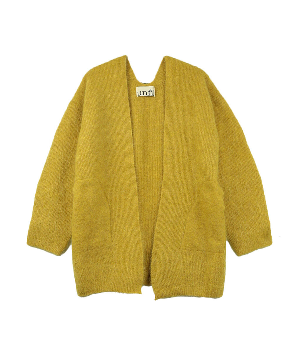 unfil アンフィル モヘアカーディガン stretch superkid mohair