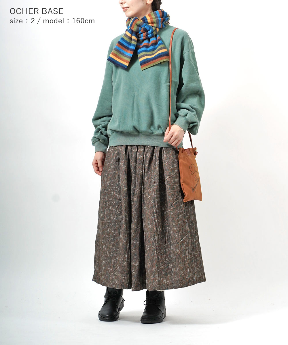 ソイル スカート CORDUROY SMALL FLOWER PRINT GATHERED SKIRT