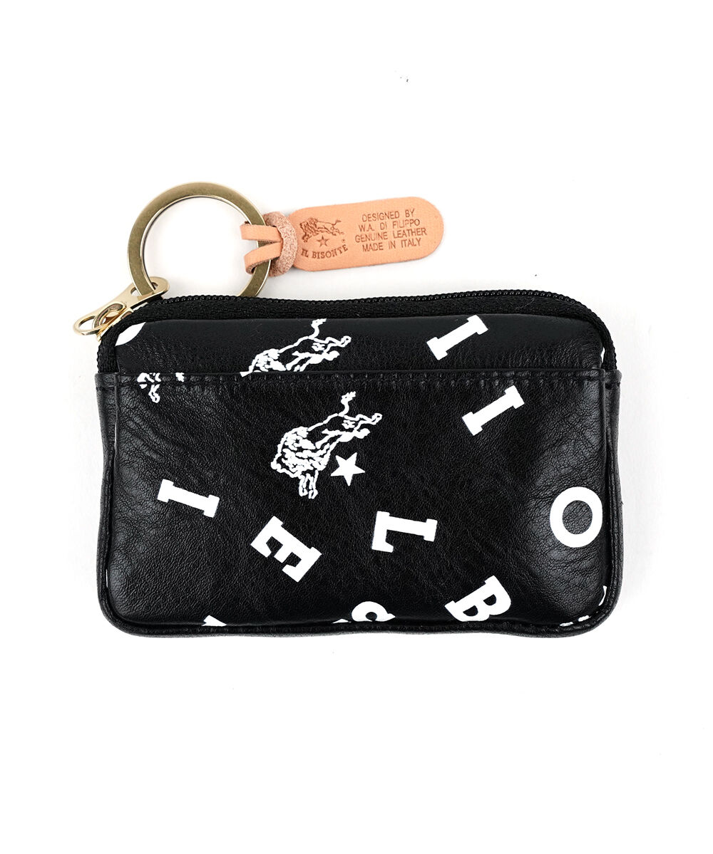 IL BISONTE（イルビゾンテ） ロゴプリンテッドレザー コインパース