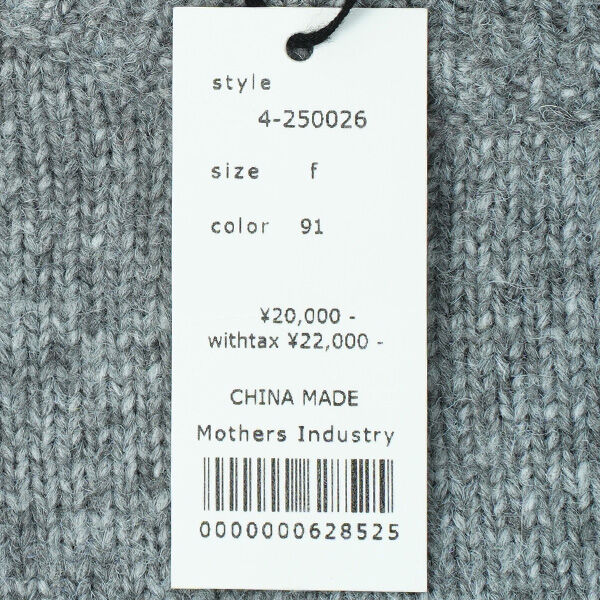 ミズイロインド クルーネック ハンドステッチワンピース mizuiro ind