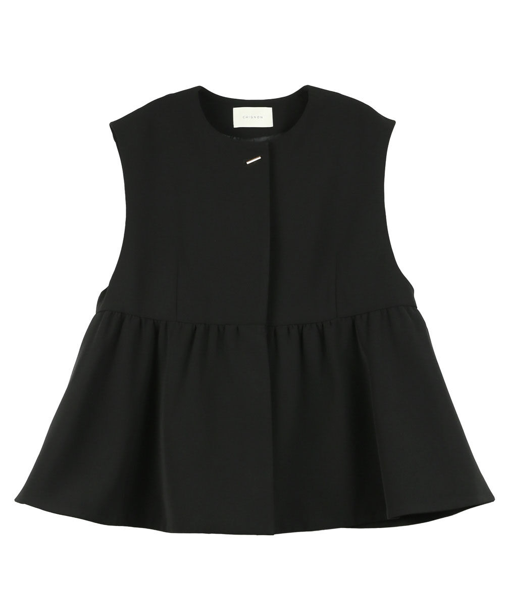 シニヨン ペプラムベスト CHIGNON 2025春夏新作 レディース 国内正規品 シニヨン ペプラムベスト CHIGNON 2025春夏新作 レディース 国内