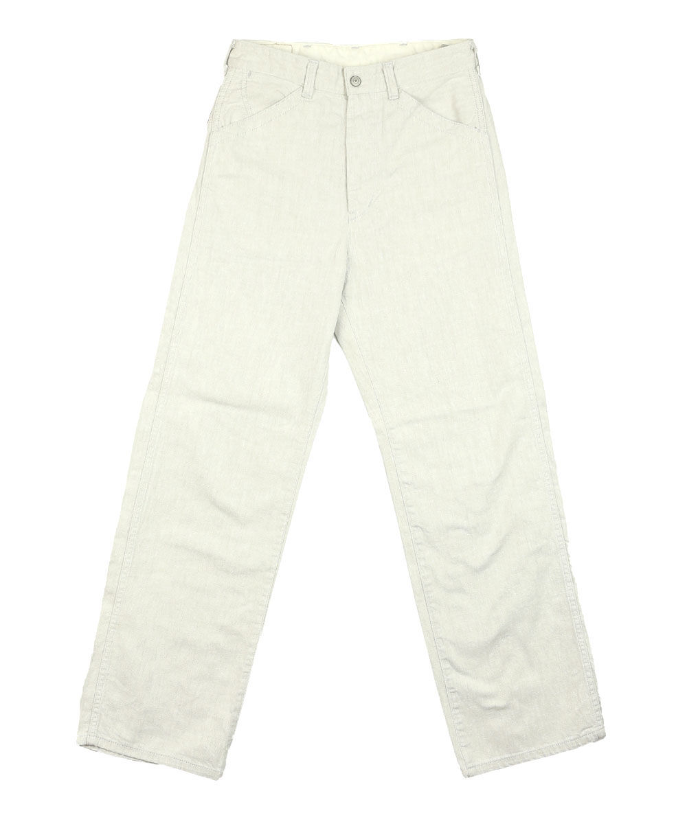 Johnbull（ジョンブル） 8oz ホワイトデニム パイプドステムパンツ