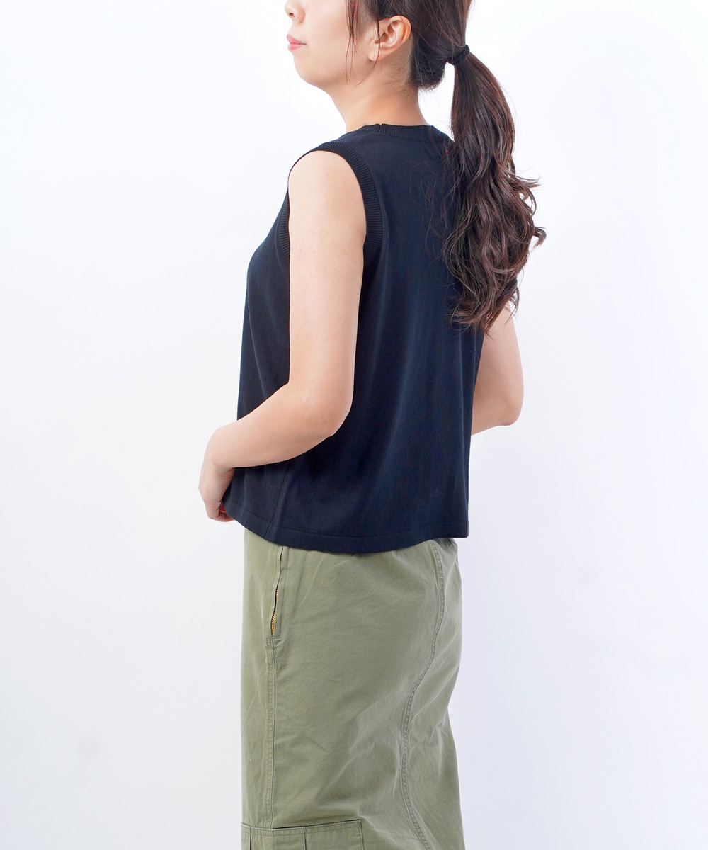 メヤメ COTTON KNIT SLEEVELESS MEYAME 2024春夏新作 レディース 国...