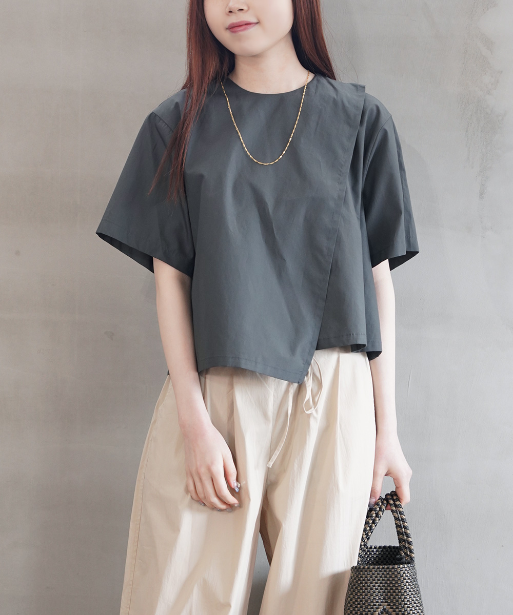 ミズイロインド【美品】アシンメトリーレースプルオーバー