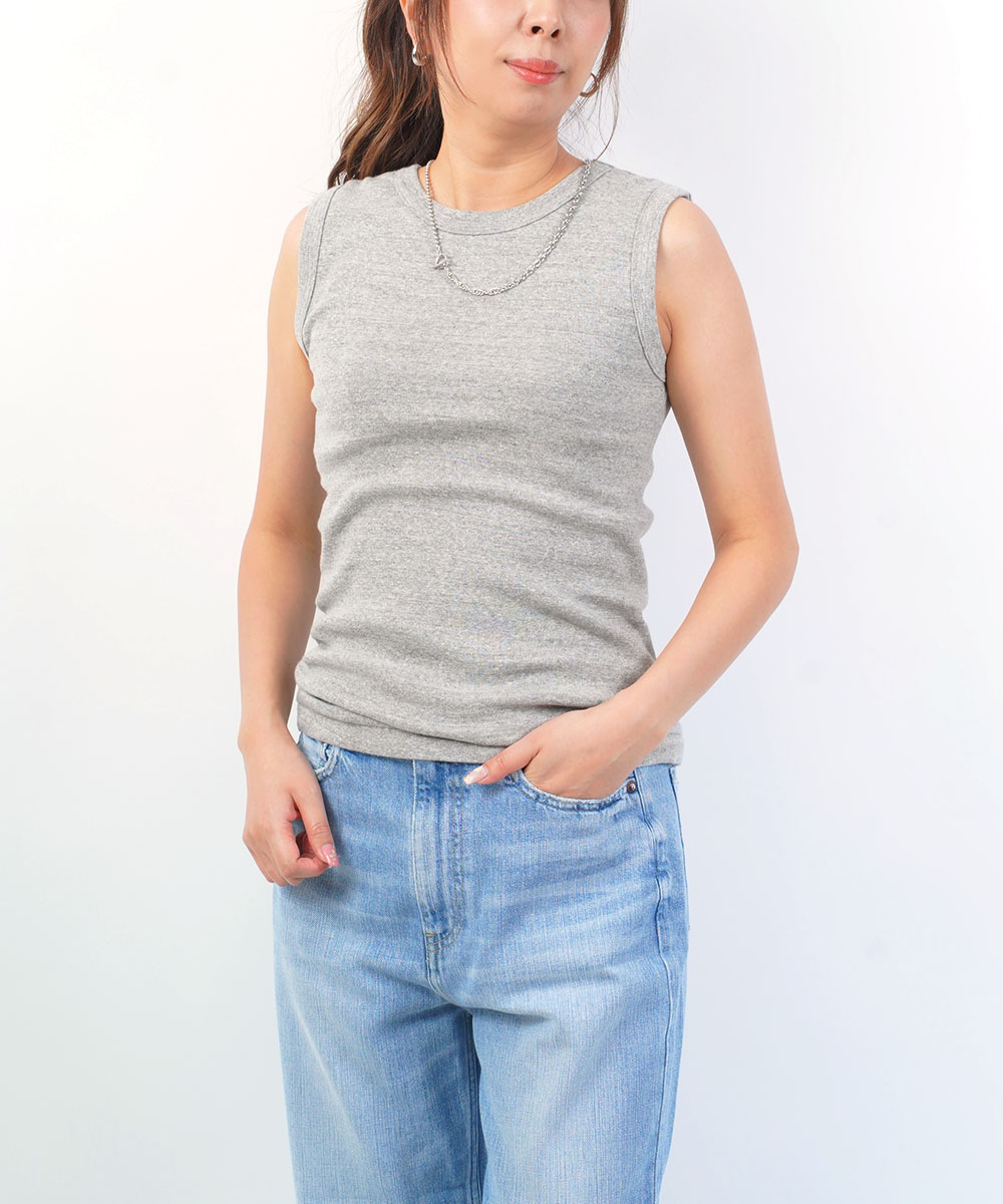 THE SHINZONE / CIRCULAR RIB TANKTOP 06 GRAY – CASDAY