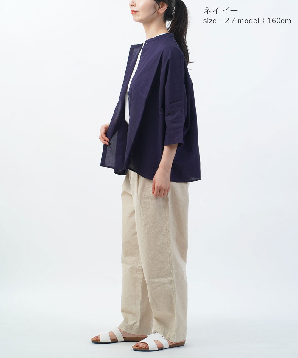 お値下げ　2025SS ナチュラルランドリー タイプライター　コットン　シャツ NATURAL LAUNDRY ナチュラルランドリー 80タイプライター