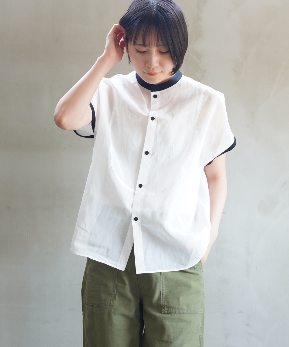 マノン ORGANDIE N/S DRESS BLOUSE MANON 2024春夏新作 レディース...