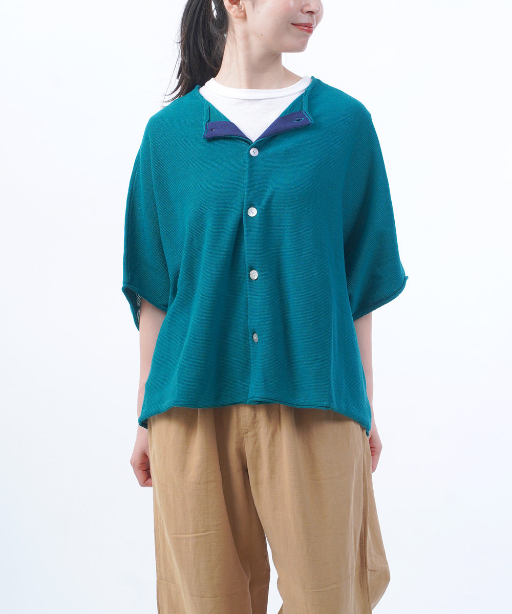 【新品タグ付】ナチュラルランドリー　リネンコットンニット　2wayカーディガン NATURAL LAUNDRY ナチュラルランドリー リネンコットンニット
