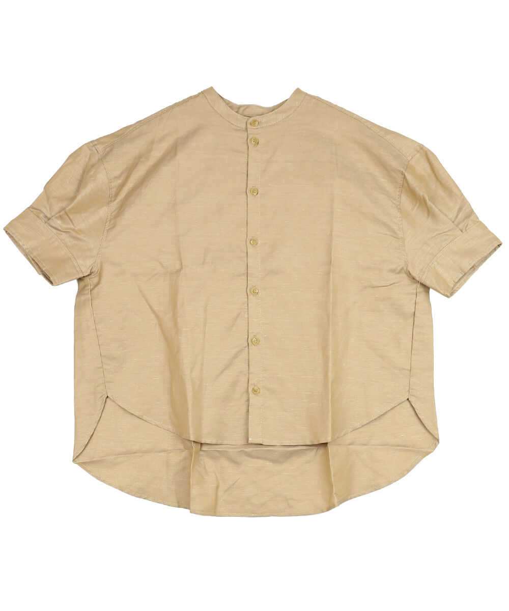 【SALE セール】NARU (ナル) | 綿麻ツイルシャンブレー サファリシャツ (navy) | トップス シャツ シンプル お洒落 NARU (ナル) | 綿麻ツイルシャンブレー サファリシャツ (navy