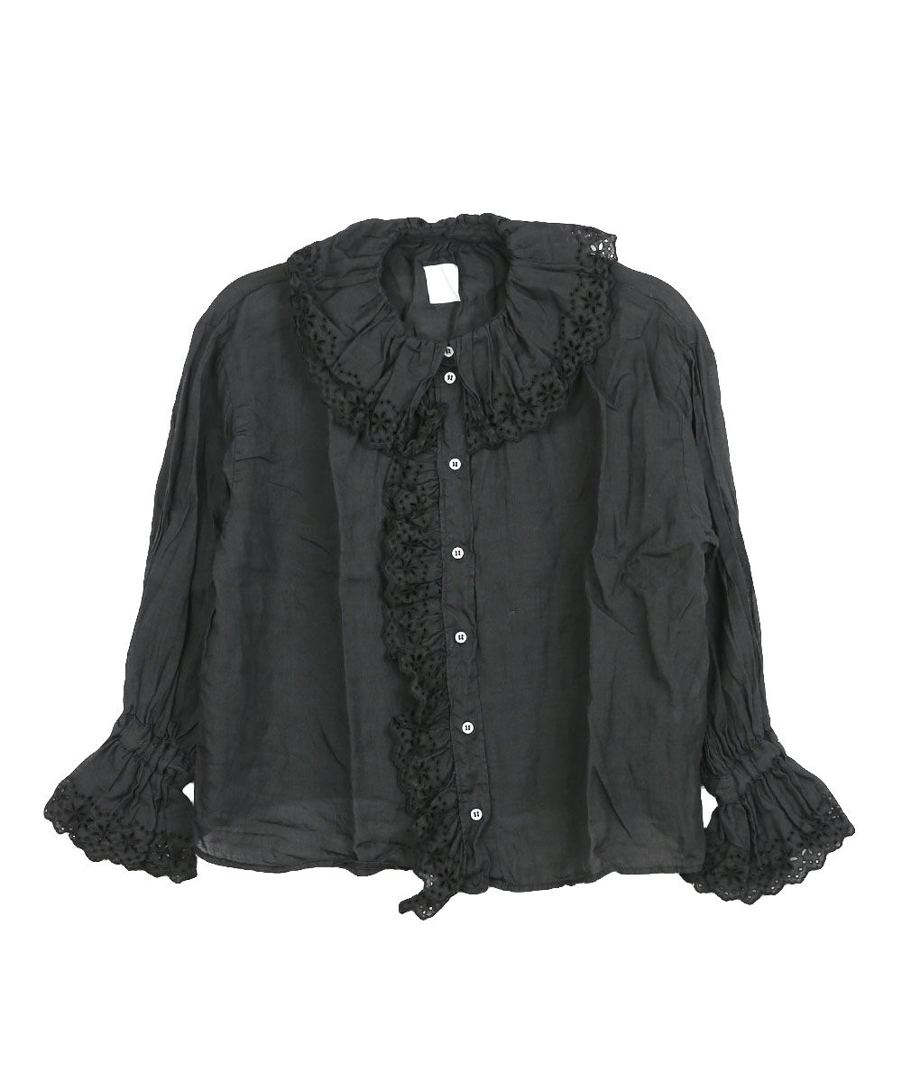 ガーゼ アンティークレースフリルブラウス Gauze# レディース
