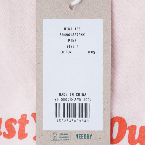 ニードバイ ヘリテージ MINI TEE NEEDBY heritage 2025春夏新作 レディース 国内正規品 メール便可能5 NEEDBY heritage ニードバイ ヘリテージ MINI TEE レディース