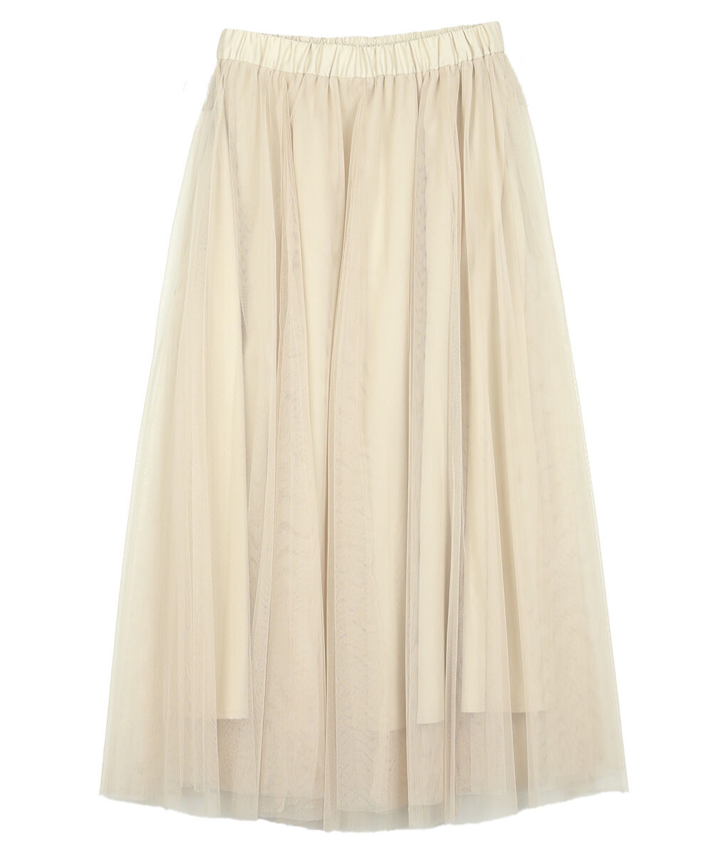 ユイティーム チュール＋サテン チュールスカート huitieme nid