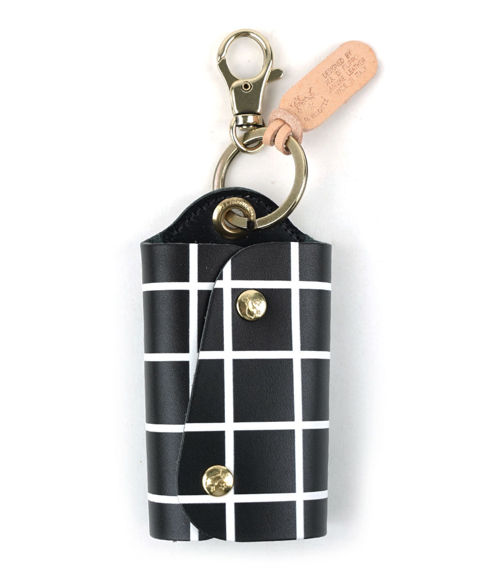 IL BISONTE（イルビゾンテ） プレイド プリント レザー キーケース