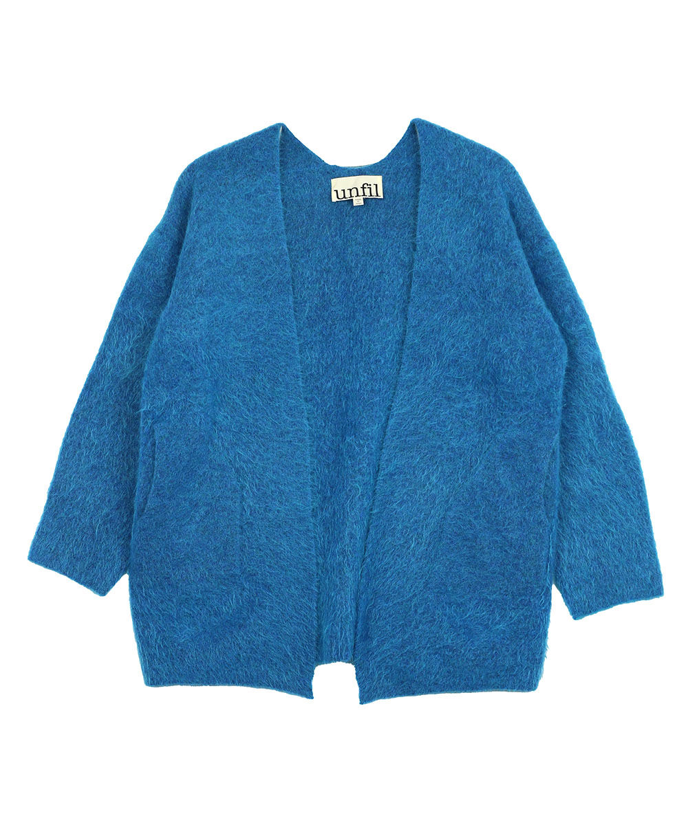 アンフィル スーパーキッドモヘア ロングカーディガン unfil