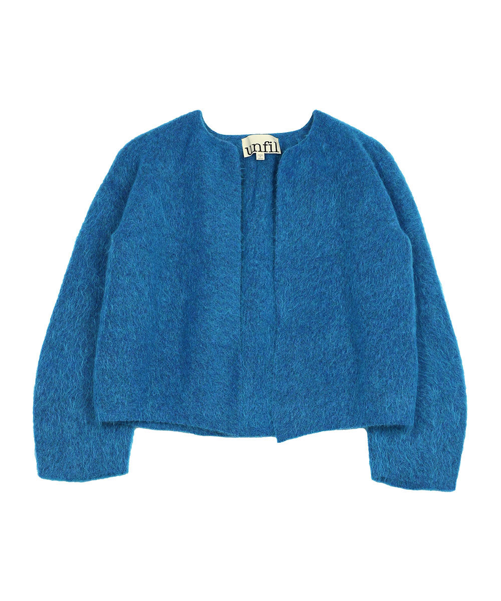 unfil |スーパーキッドモヘア ショートカーディガン unfil (アンフィル) stretch superkid mohair short cardigan