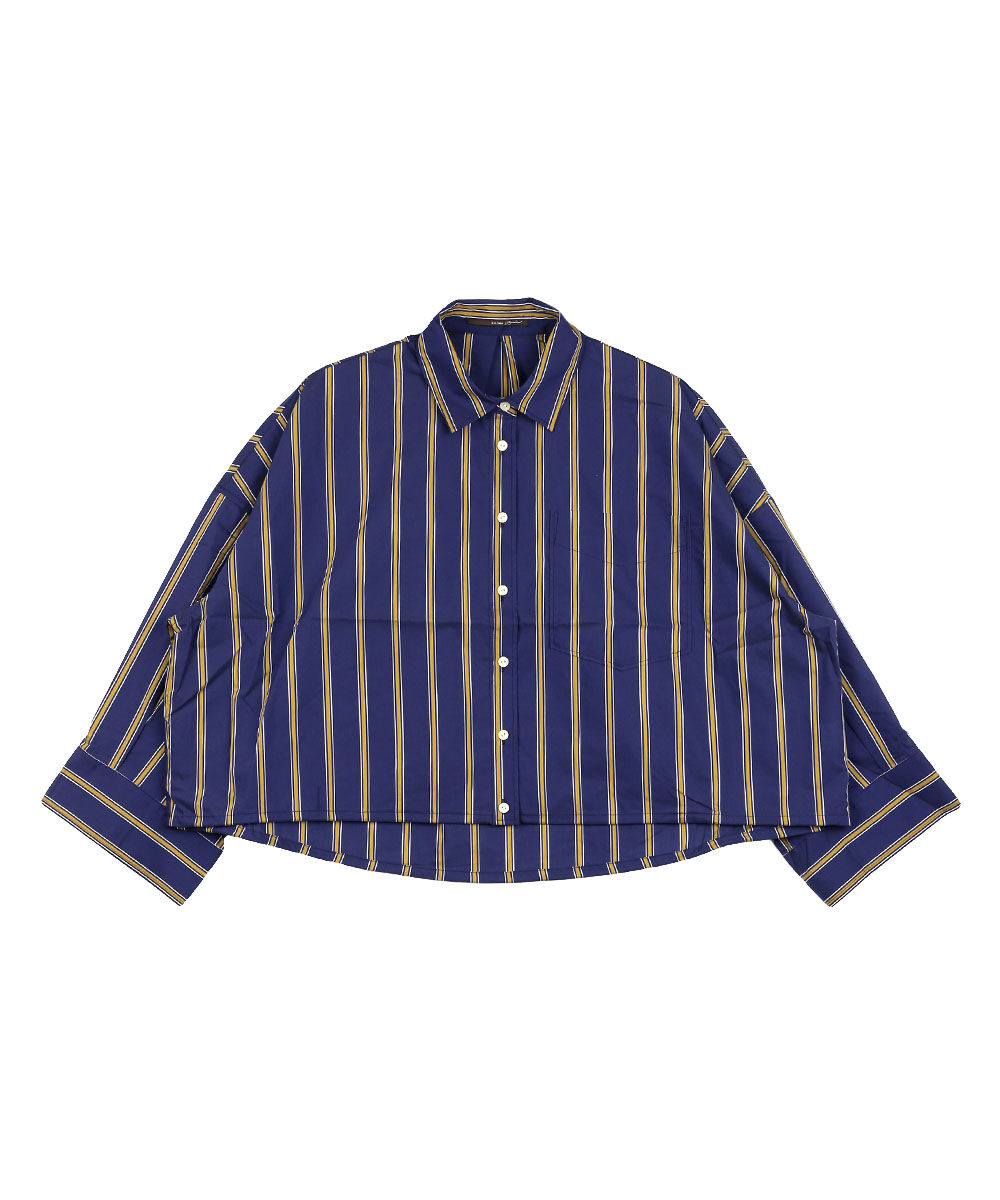 ZAMPA（ザンパ） 先染ストライプ柄ワイドドロストシャツ レディース