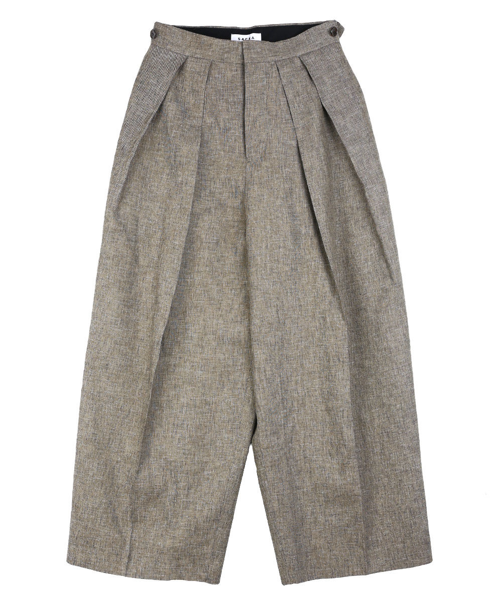 サクラ LINEN COTTON CHAMBRAY PANTS SACRA レディース 国内正規品