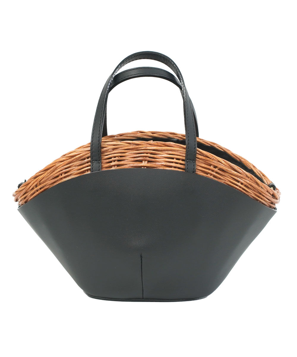 ザ バグマティ レザー×ウィッカーカゴバッグ The Bagmati