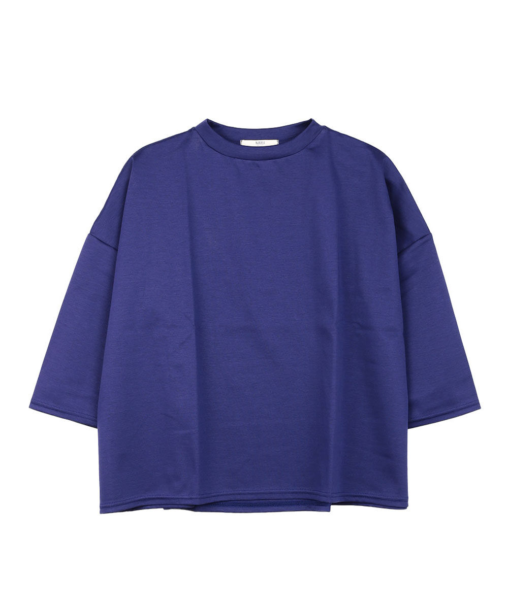 ナル 60スーピマコットンポンチ ワイド七分袖Tシャツ naru 2026春夏