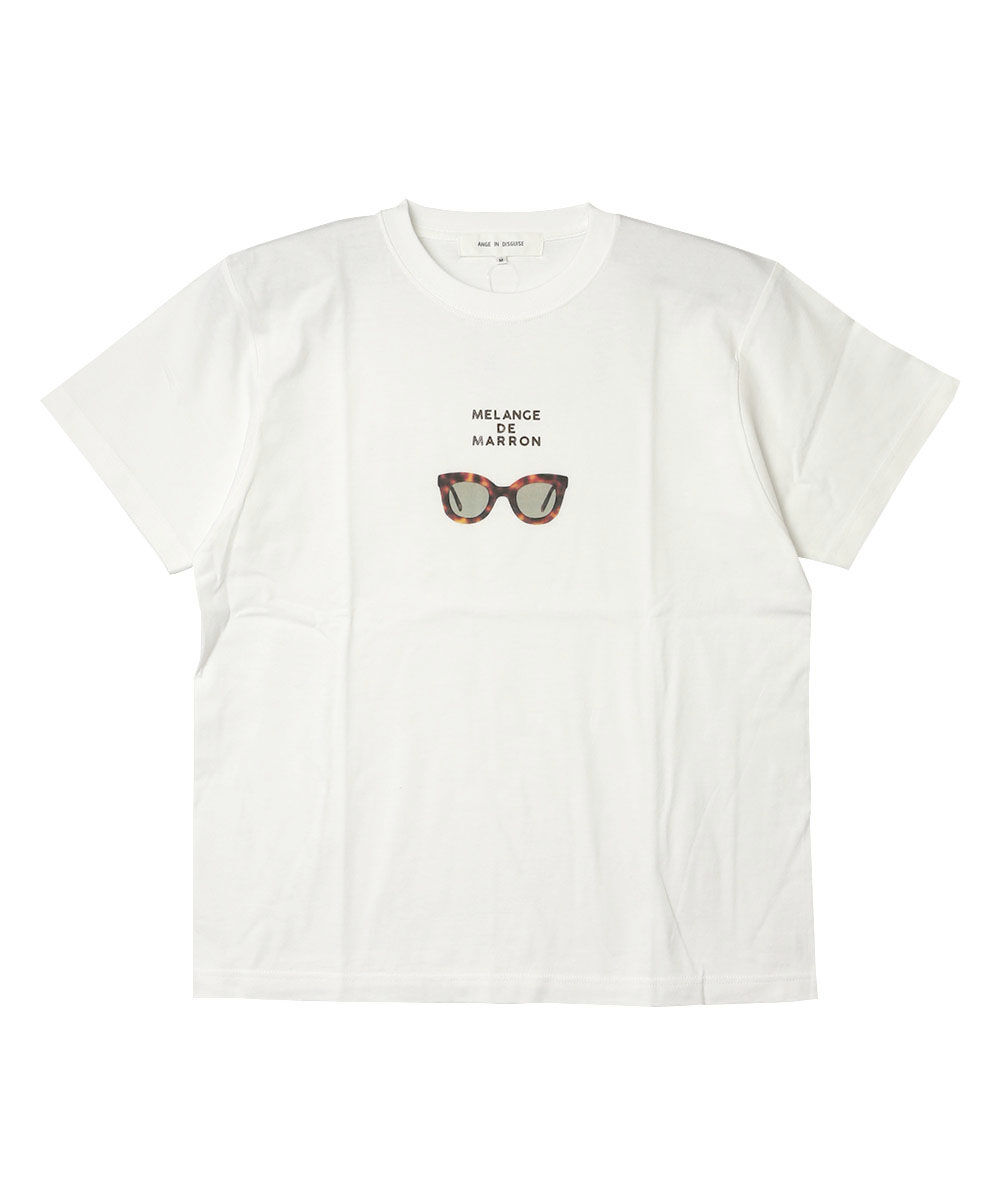 ANGE IN DISGUISE Tシャツ MARRON / NOIR 半袖 ANGE IN DISGUISE アンジインディスガイズ Tシャツ MARRON