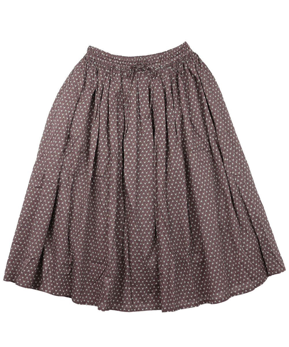 SOIL（ソイル） 80s COTTON VOILE SMALL FLOWER PRINT GATHERED SKIRT
