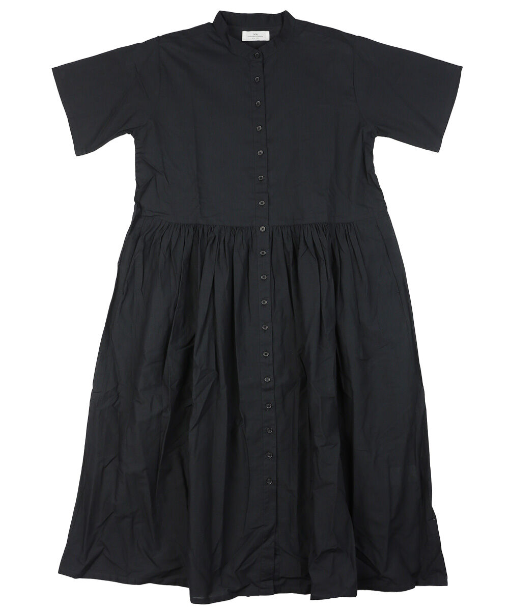SOIL（ソイル） 60s CAMBRIC PLAIN BANDED COLLAR DRESS SOIL