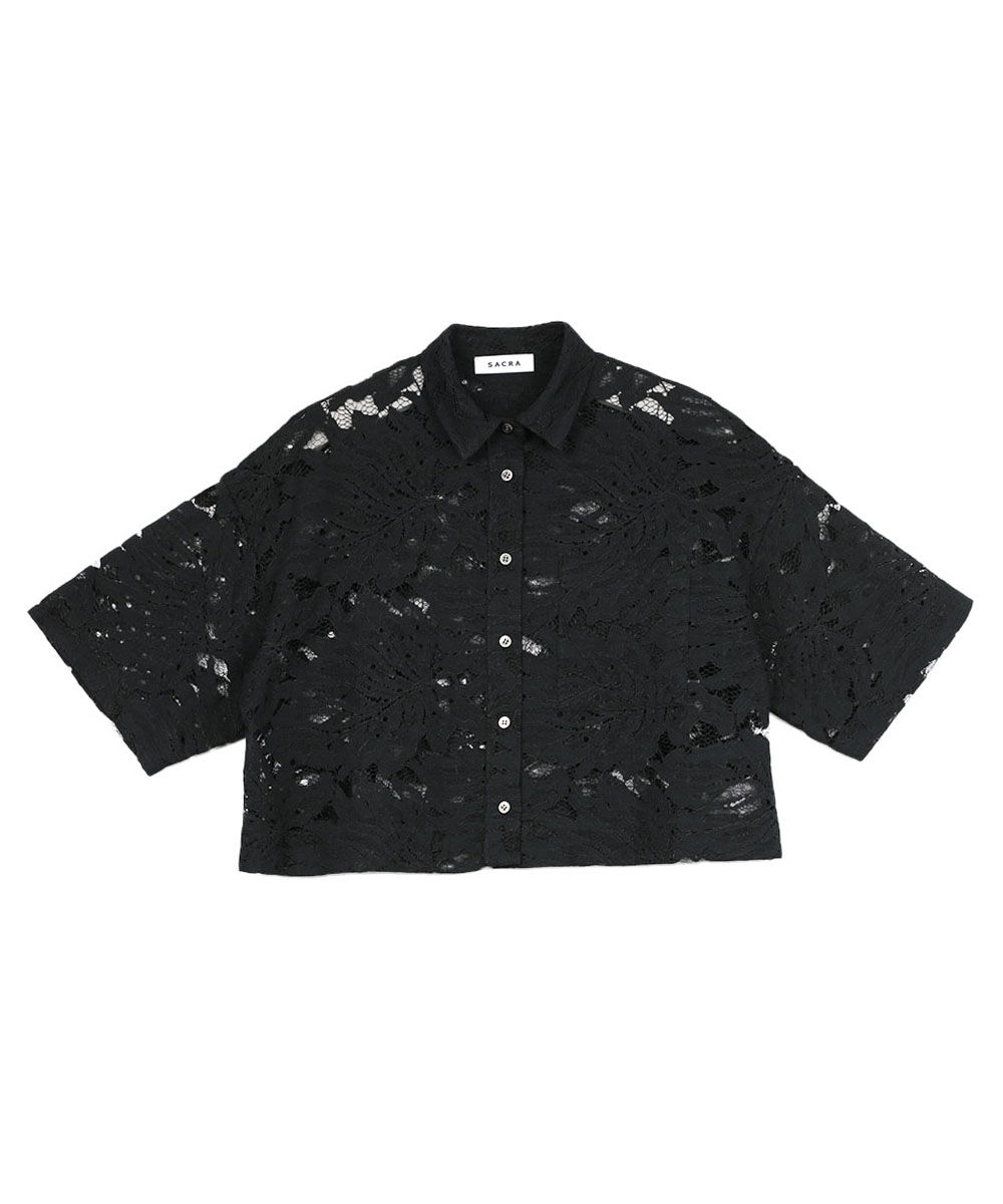 サクラ リーフラッセルレースクロップドシャツ SACRA レディース 国内