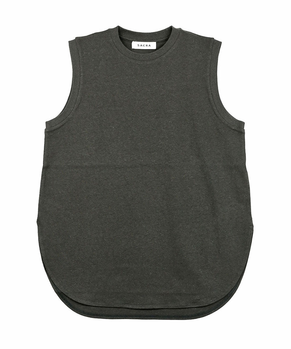 サクラ ヘンプコットンジャージィバックロゴトップ SACRA 125245091 国内正規品 2025春夏新作 送料無料 サクラ ヘンプコットンジャージィバックロゴトップ SACRA レディース