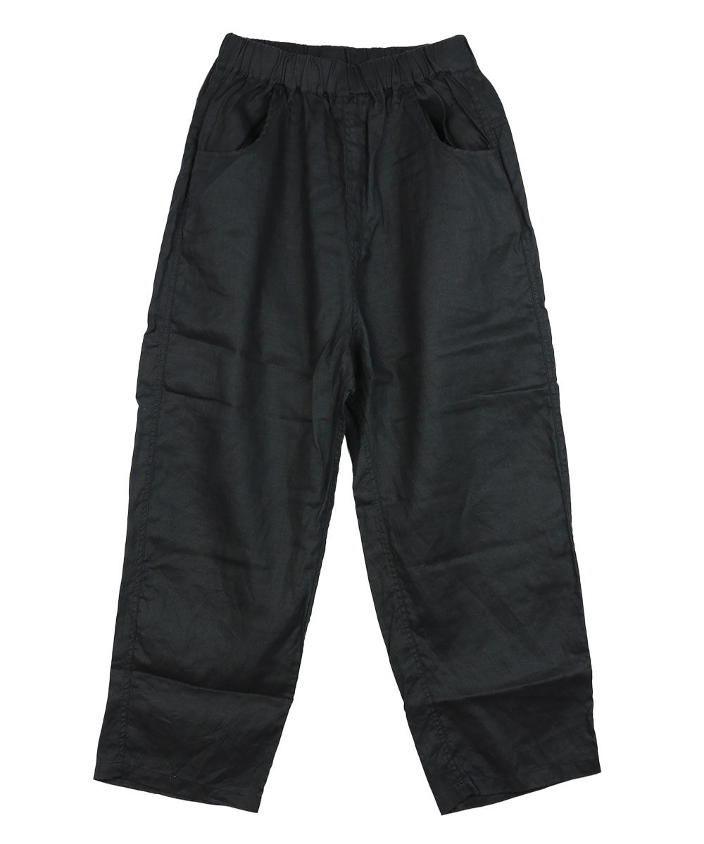 【新品】NARU 40フレンチリネン ノッポパンツ ブラック　リネン　夏 ナル 40フレンチリネン ノッポパンツ naru レディース 国内正規品 爆買