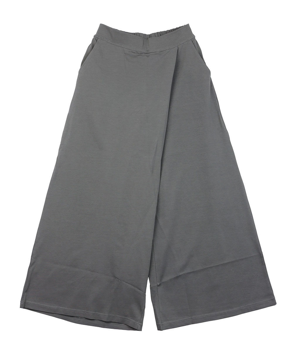 PUPULA ププラ コットンキュプラジャージィ ラップパンツ ワイド