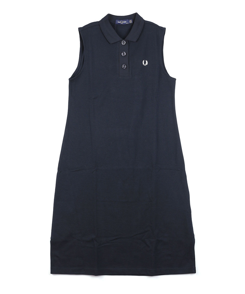 フレッドペリー ネイビー ポロドレス フレッドペリー Sleeveless Polo Dress FRED PERRY 2025春夏新作