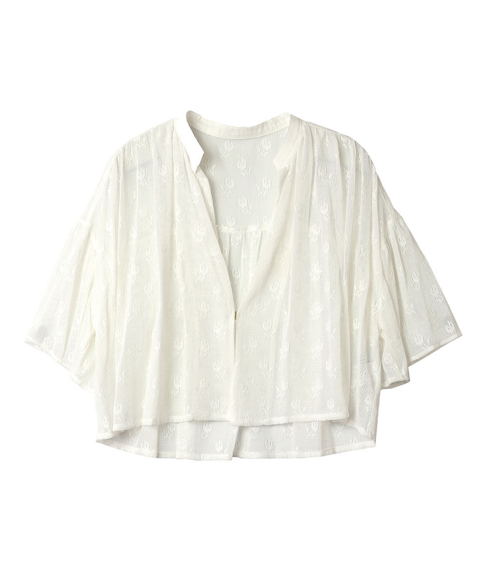 シードレイク スクエアメッシュフラワーブラウス Seadrake B-8920885 国内正規品 2025春夏新作 送料無料 シードレイク スクエアメッシュフラワーブラウス Seadrake レディース