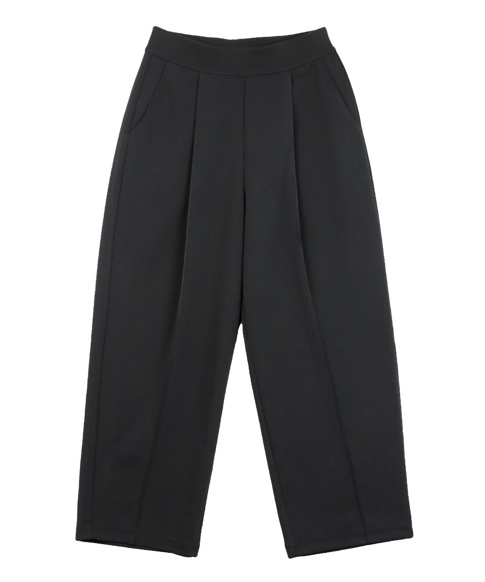 PUPULA（ププラ） ドライジャージィ センタープレス テーパードパンツ