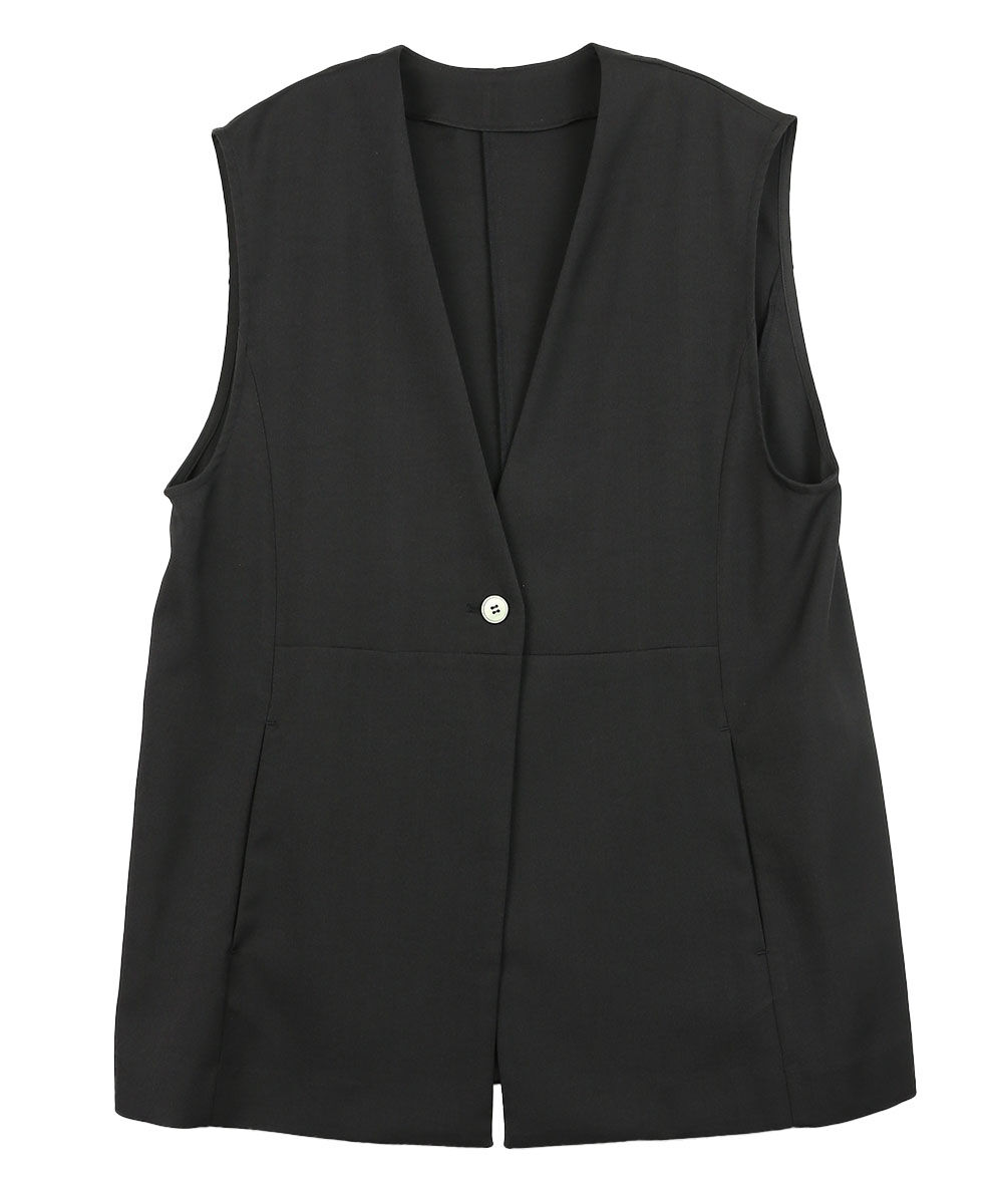 ユイティーム リネン調一つ釦ジレ huitieme nid 2025秋冬新作