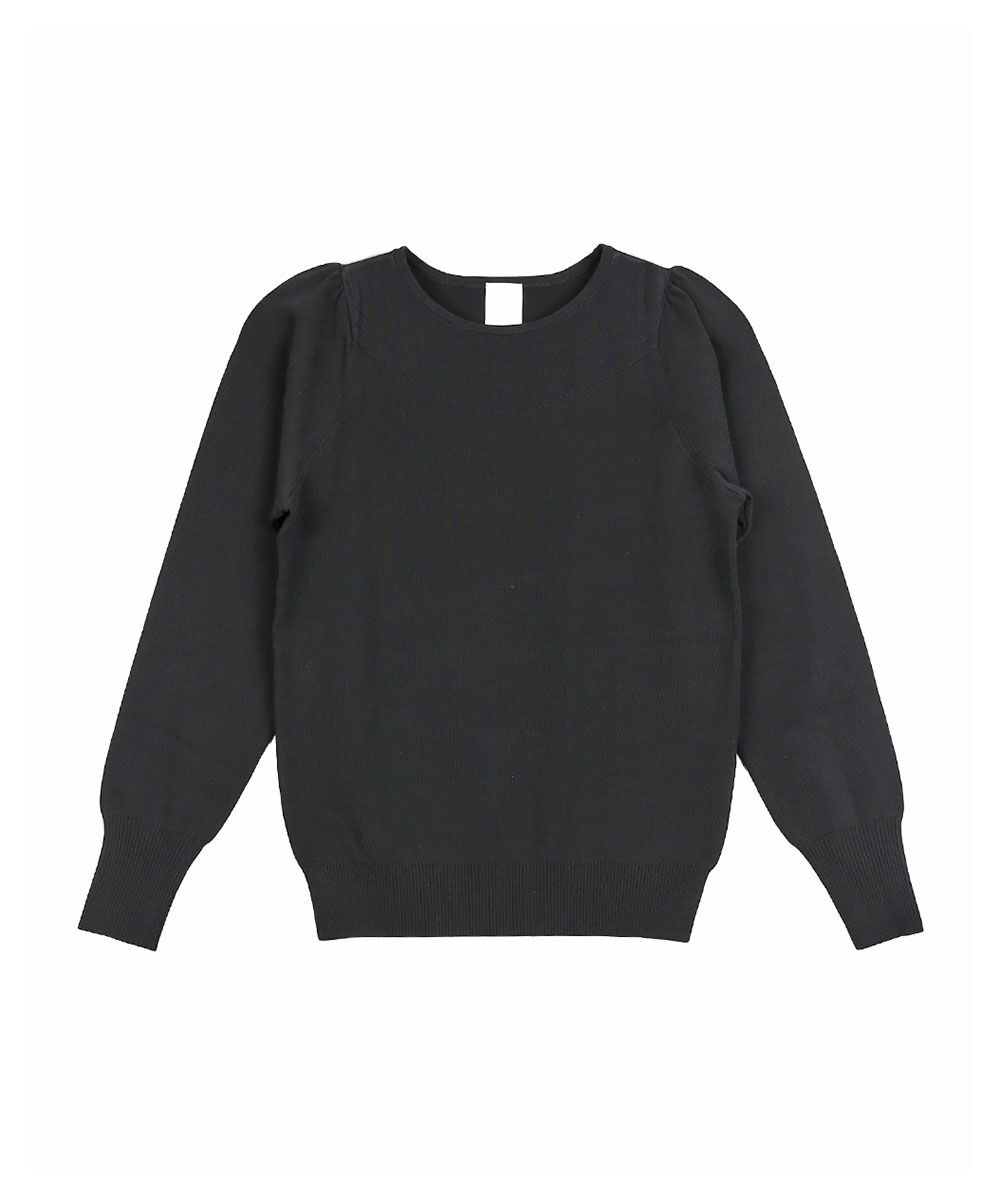 PUPULA（ププラ） レーヨン混 ミラノリブニット クルーネックプル