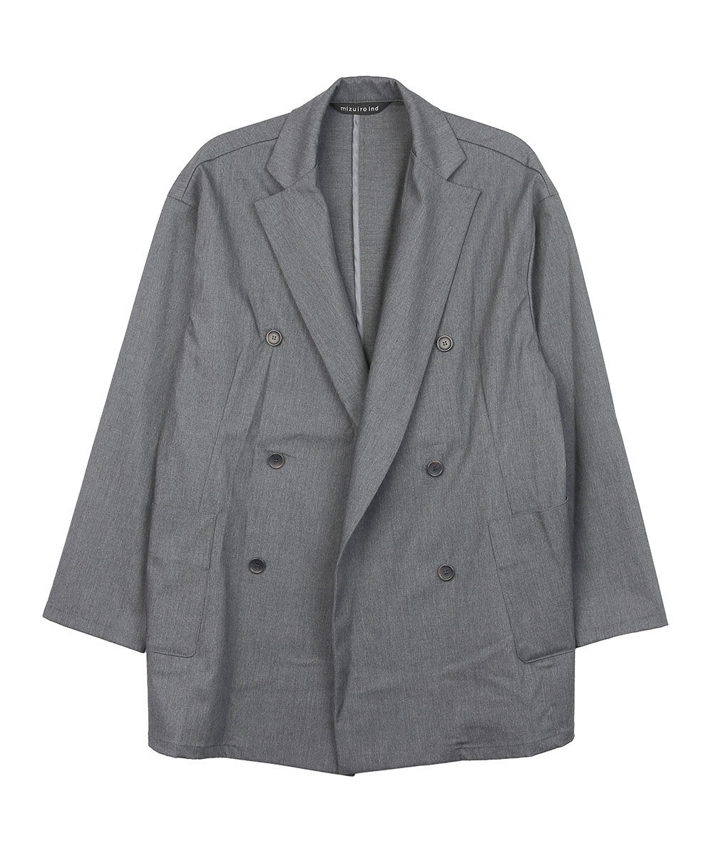 ミズイロインド ダブルブレステッドシャツジャケット mizuiro ind 2025