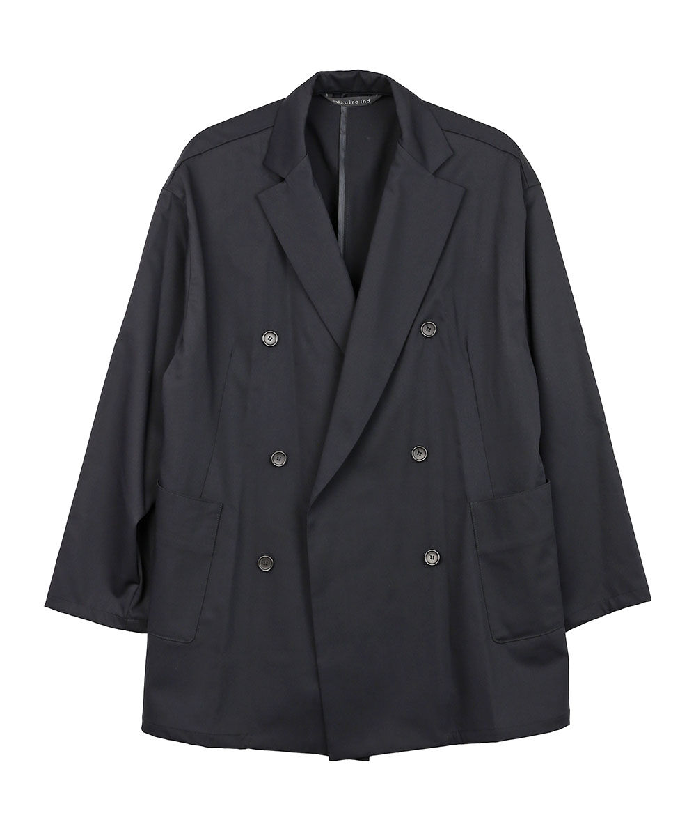 ミズイロインド ダブルブレステッドシャツジャケット mizuiro ind 2025