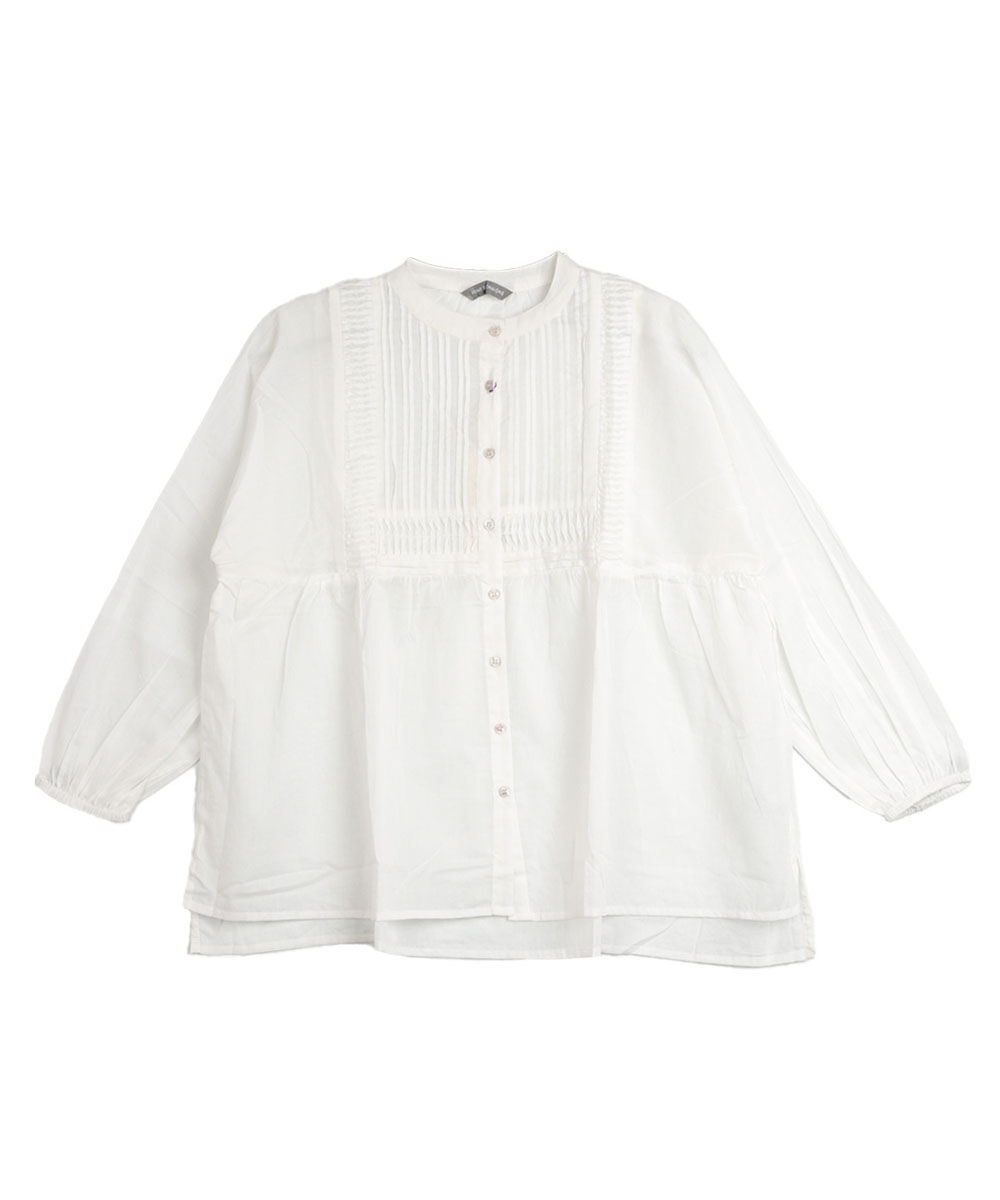 ポンデシャロン インド綿ウェーブピンタックチュニックブラウス PONT DE CHALONS 22551611 国内正規品 2025秋冬新作 送料無料 Pont de Chalons（ポンデシャロン） インド綿ウェーブピンタック