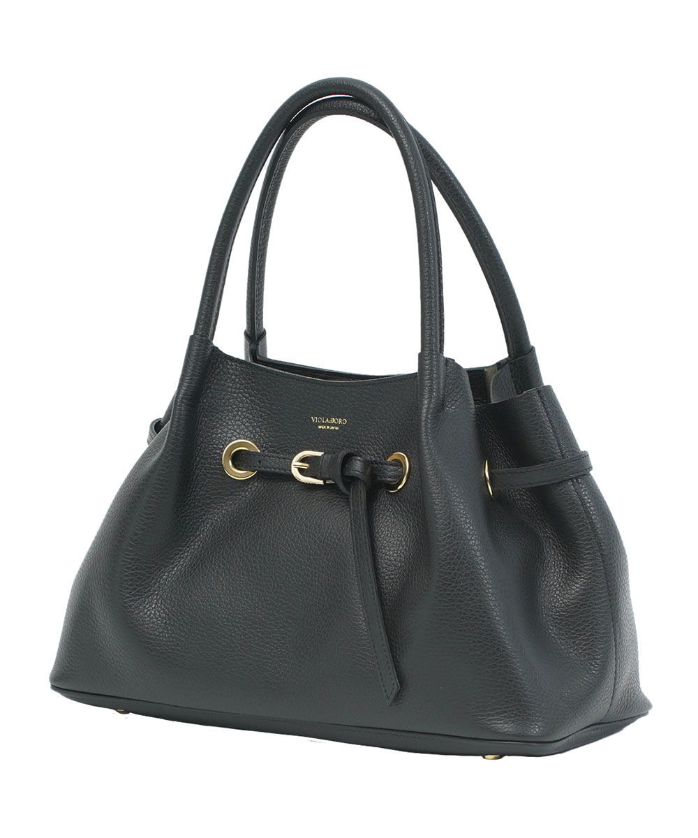 VIOLAd'ORO（ヴィオラドーロ） 型押しWフェイスレザー トートバッグ