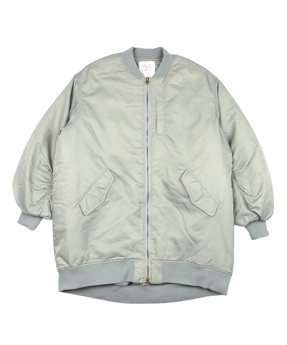 ストックアンドインテリジェンス ナイロンツイル中綿MA-1ロング