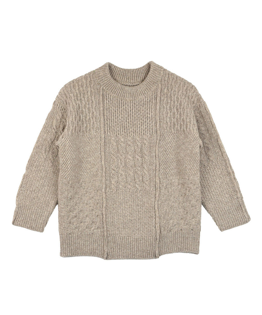 ナル NATURAL COLORED WOOL 柄編みニット naru 2025秋冬新作