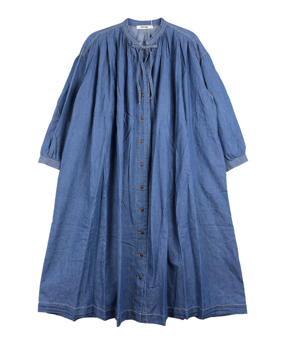 ツムグ コットンリネンキャンバスワンピース tumugu 2025秋冬新作